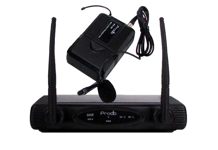 Sistema Inalámbrico UHF con microfono de lavalier Prodb