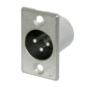 Conector chasis 3 polos macho XLR
