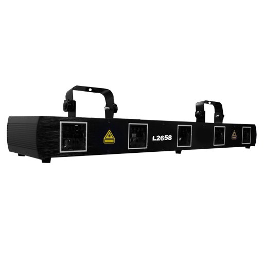 Laser de cinco aperturas Rojo - verde - azul - rosa -amarillo 630mW L2658 RGBPY
