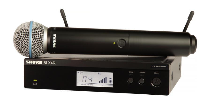 Sistema Inalámbrico de mano Shure BLX24R/B58 K-12 rackeable