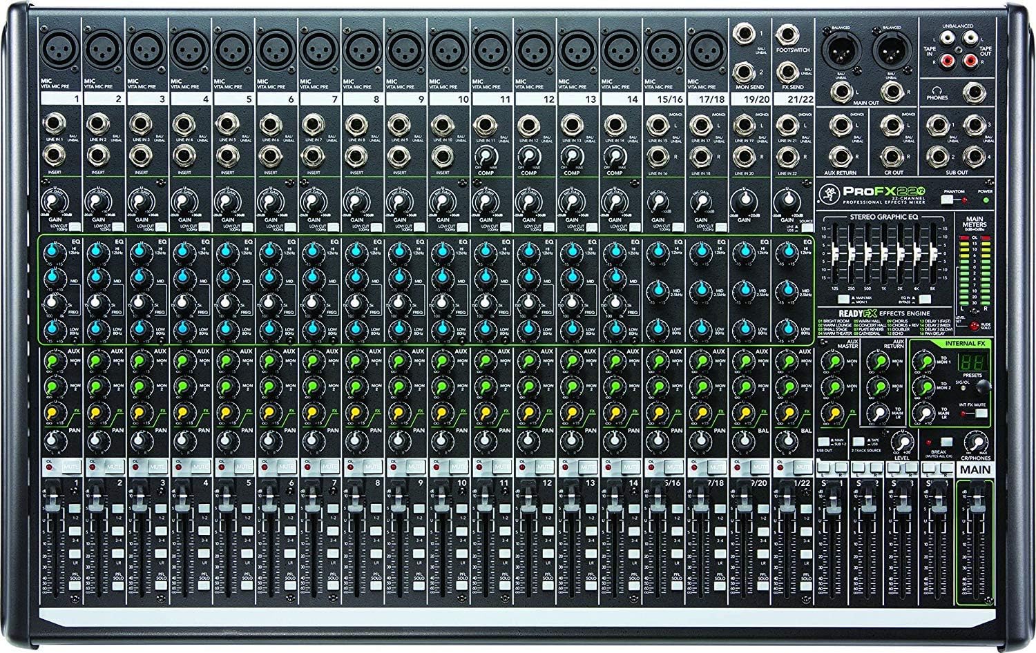 MEZCLADOR MACKIE PRO FX22 V2 EFECTOS DIGITALES
